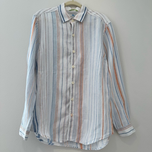 Tommy Bahama Men’s Button Up Shirt Linen Beach M - Picture 1 of 6